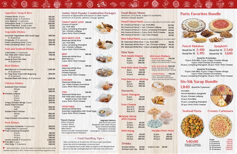 ambers menu 2024 price list|Amber Menu Price List in Philippines [Updated 2024].